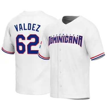 Dominican Republic Baseball Men's Cesar Valdez 2023 World Baseball Classic Jersey - Replica White