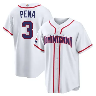 Dominican Republic Baseball Men's Jeremy Pena 2026 World Classic Home Stadium Jersey - Replica White