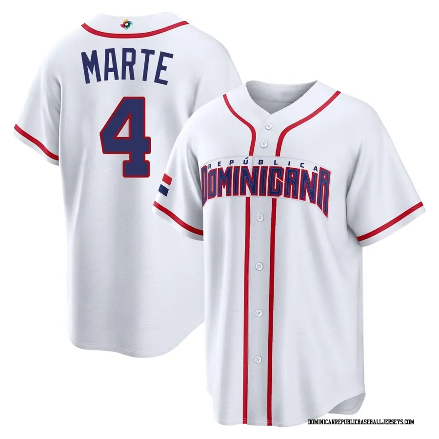 Dominican Republic Baseball Men's Ketel Marte 2026 World Classic Home Stadium Jersey - Replica White