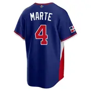 Dominican Republic Baseball Men's Ketel Marte 2026 World Classic Road Stadium Jersey - Replica Royal