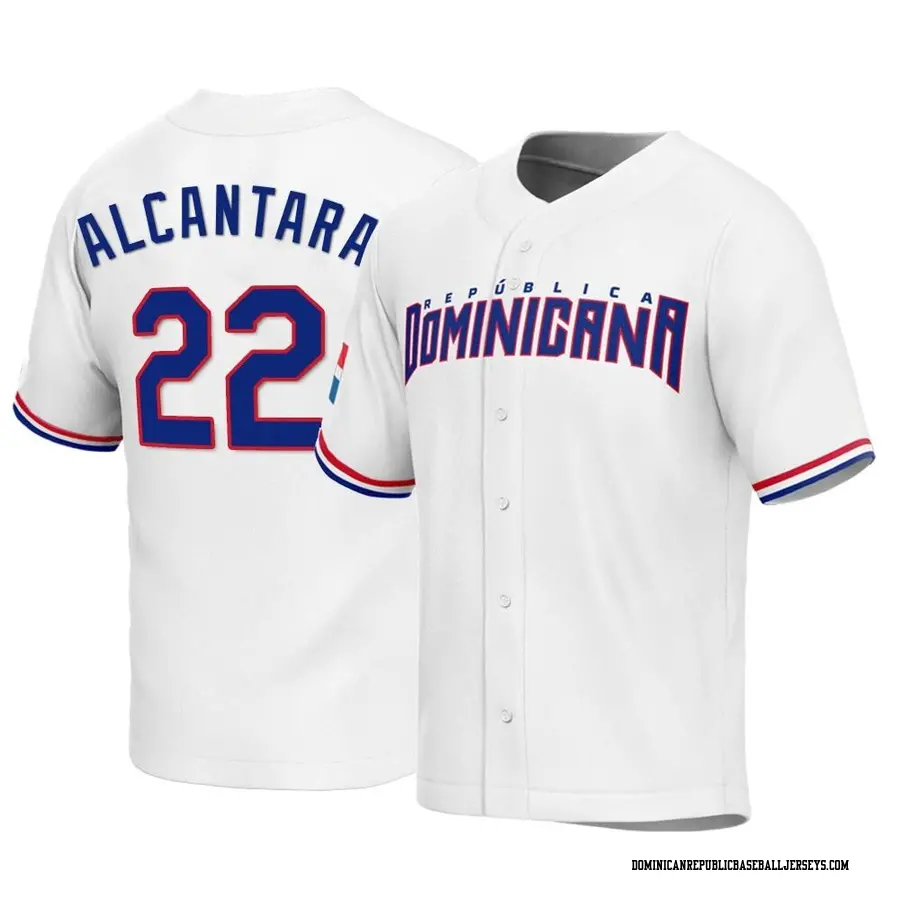 Dominican Republic Baseball Men's Sandy Alcantara 2023 World Baseball Classic Jersey - Replica White