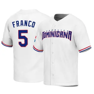 Dominican Republic Baseball Men's Wander Franco 2023 World Baseball Classic Jersey - Replica White