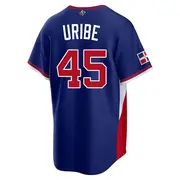 Dominican Republic Baseball Youth Abner Uribe 2026 World Classic Road Stadium Jersey - Replica Royal