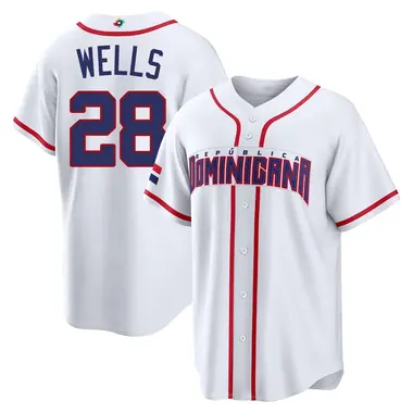 Dominican Republic Baseball Youth Austin Wells 2026 World Classic Home Stadium Jersey - Replica White