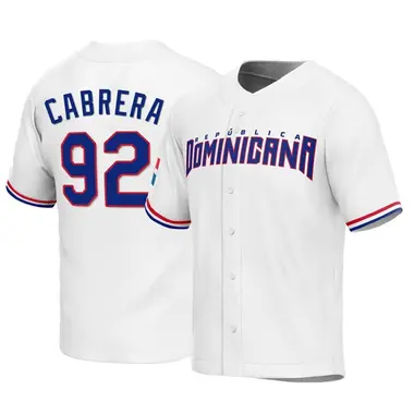 Dominican Republic Baseball Youth Genesis Cabrera 2023 World Baseball Classic Jersey - Replica White
