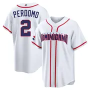 Dominican Republic Baseball Youth Geraldo Perdomo 2026 World Classic Home Stadium Jersey - Replica White