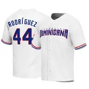 Dominican Republic Baseball Youth Julio Rodriguez 2023 World Baseball Classic Jersey - Replica White