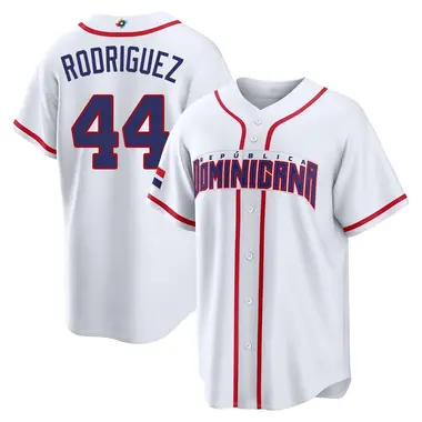 Dominican Republic Baseball Youth Julio Rodriguez 2026 World Classic Home Stadium Jersey - Replica White