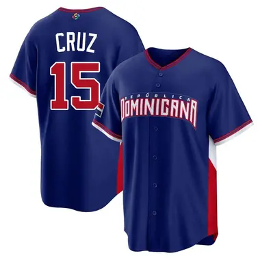 Dominican Republic Baseball Youth Oneil Cruz 2026 World Classic Road Stadium Jersey - Replica Royal