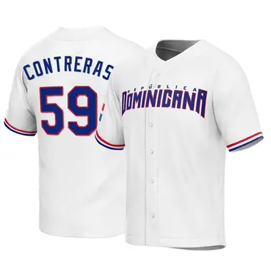 Dominican Republic Baseball Youth Roansy Contreras 2023 World Baseball Classic Jersey - Replica White