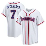 Dominican Republic Baseball Youth Sandy Alcantara 2026 World Classic Home Stadium Jersey - Replica White