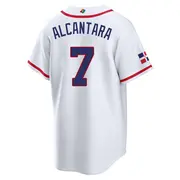 Dominican Republic Baseball Youth Sandy Alcantara 2026 World Classic Home Stadium Jersey - Replica White