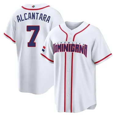 Dominican Republic Baseball Youth Sandy Alcantara 2026 World Classic Home Stadium Jersey - Replica White